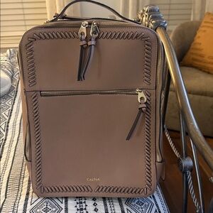 Calpak Tan Backpack with Stitch Detailing